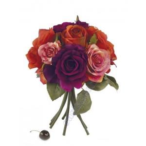 Foto Bouquet de rosas artificiales combinado