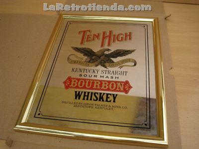 Foto bourbon whiskey ten high - cuadro espejo 43 x 33 cm