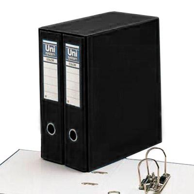 Foto Box de 2 archivadores A4 negro Unisystem