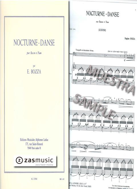 Foto bozza, eugène (1905-1991): nocturne-danse pour basson et pia