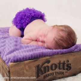 Foto Braguita recién nacido de tul morada especial fotos