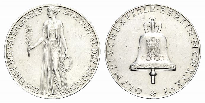 Foto Brandenburg-Berlin, Stadt Ar-Medaille 1936