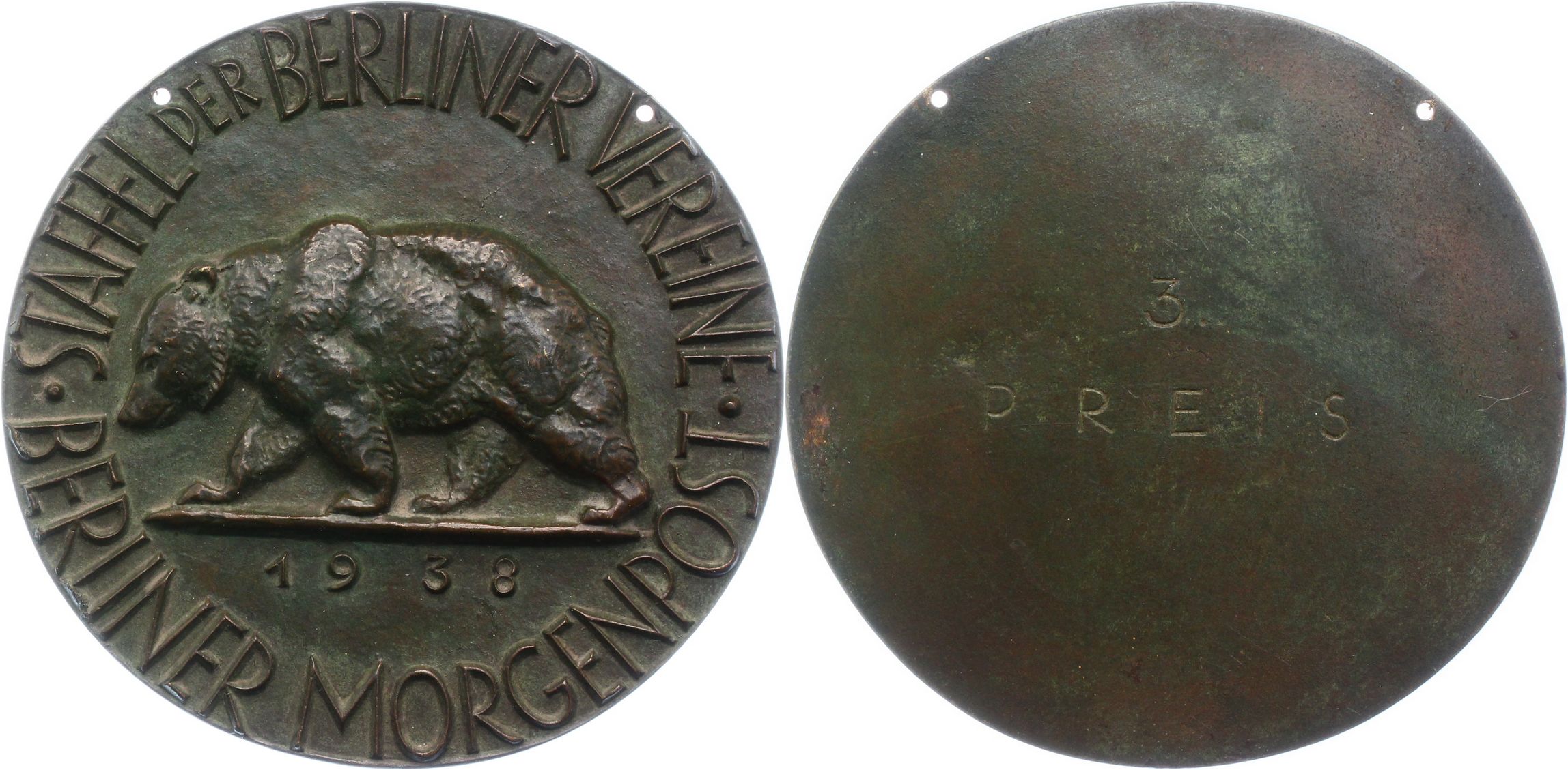 Foto Brandenburg-Berlin, Stadt Bronzegussmedaille 1938