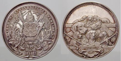 Foto Brandenburg-Berlin, Stadt Medaille 1892 von W