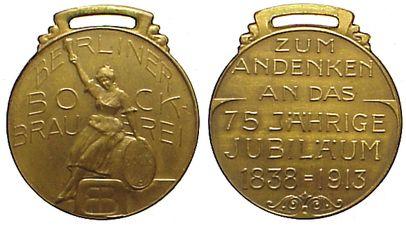 Foto Brandenburg-Berlin, Stadt Tragbare Bronzemedaille 1913