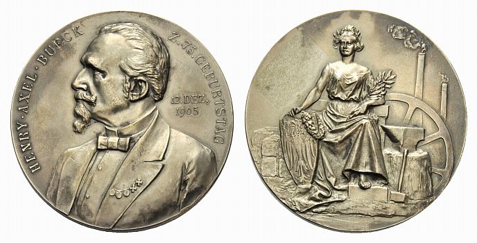 Foto Brandenburg-Berlin, Stadt Versilberte Bronze-Medaille 1905