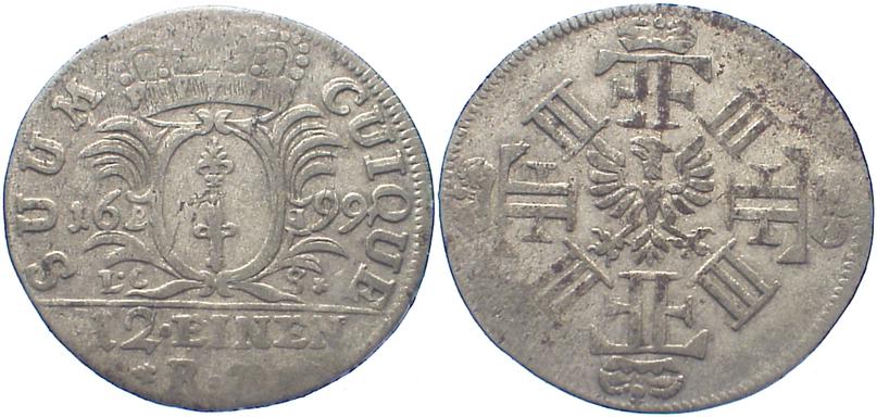 Foto Brandenburg-Preußen 1/12 Taler 1699
