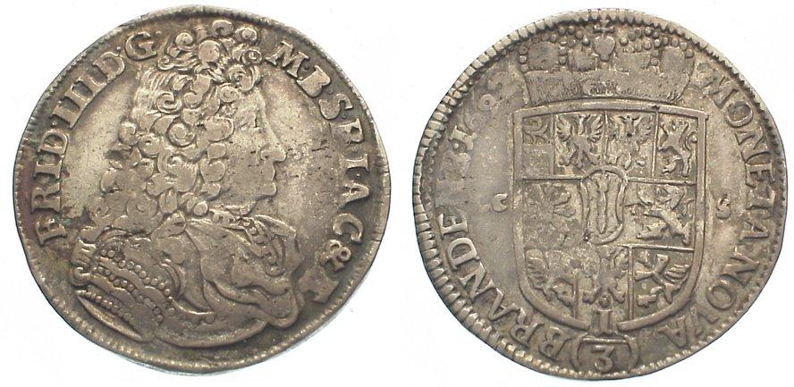 Foto Brandenburg-Preußen 1/3 Taler 1692