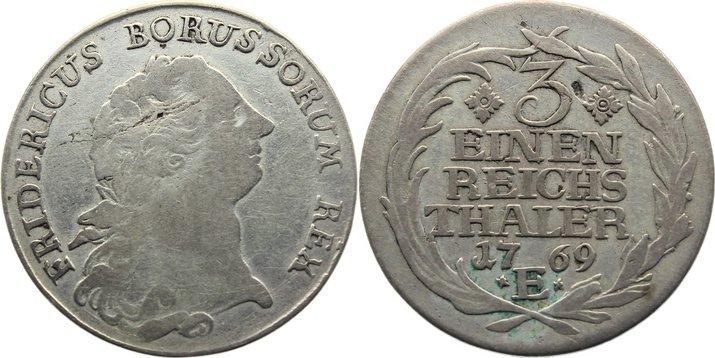 Foto Brandenburg-Preußen 1/3 Taler 1769 E