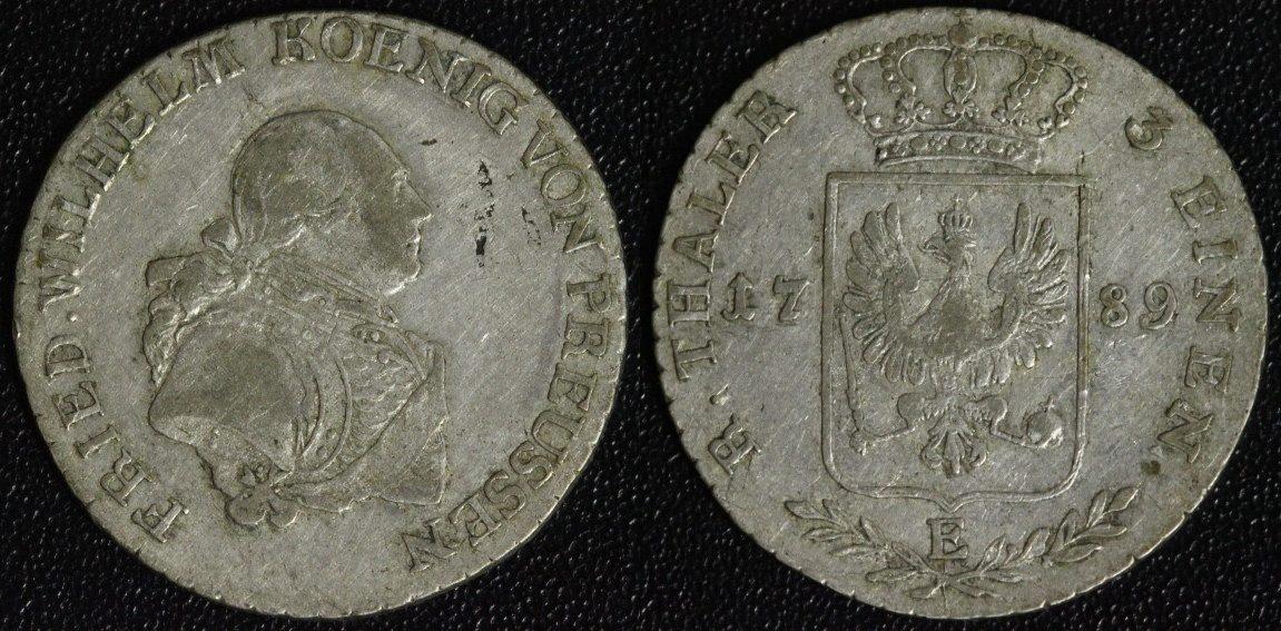 Foto Brandenburg-Preußen 1/3 Taler 1789 E