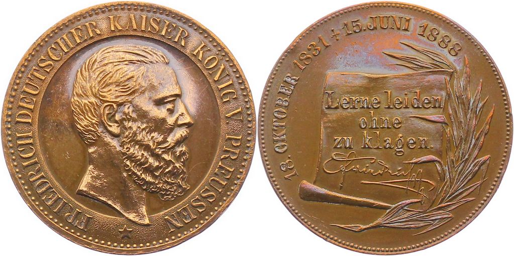 Foto Brandenburg-Preußen Bronzemedaille 1888