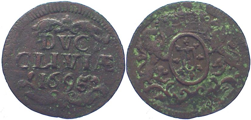 Foto Brandenburg-Preußen Cu Deut 1695