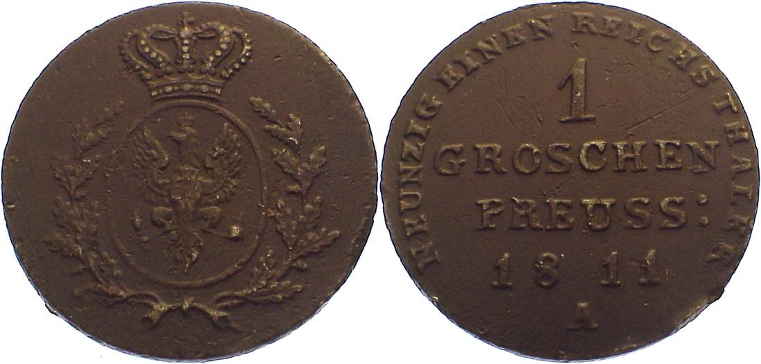 Foto Brandenburg-Preußen Cu Groschen 1811 A