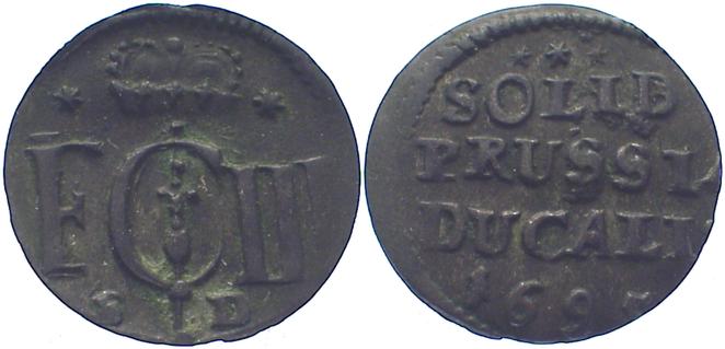 Foto Brandenburg-Preußen Schilling 1695