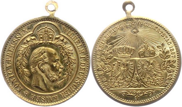 Foto Brandenburg-Preußen Tragbare Bronzemedaille 1887