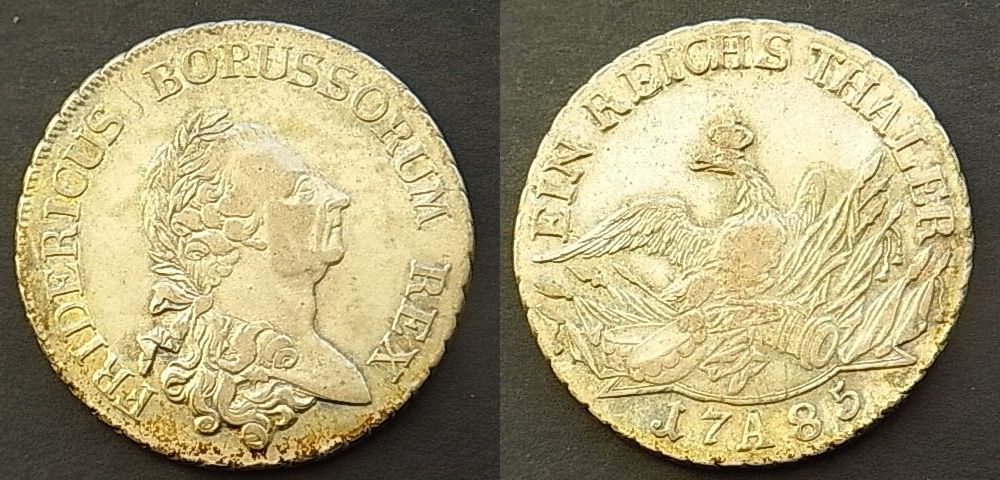 Foto Brandenburg Preussen 1 Taler 1785 A