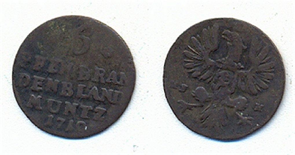 Foto Brandenburg Preussen 6 Pfennig 1710 Hfh