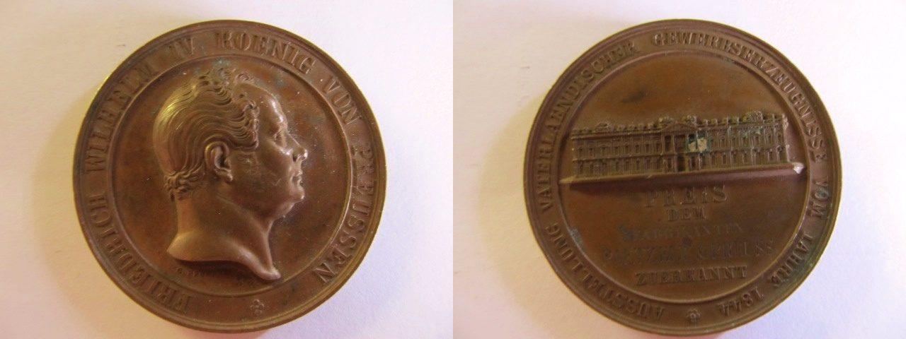 Foto Brandenburg-Preussen Br -Medaille 1844