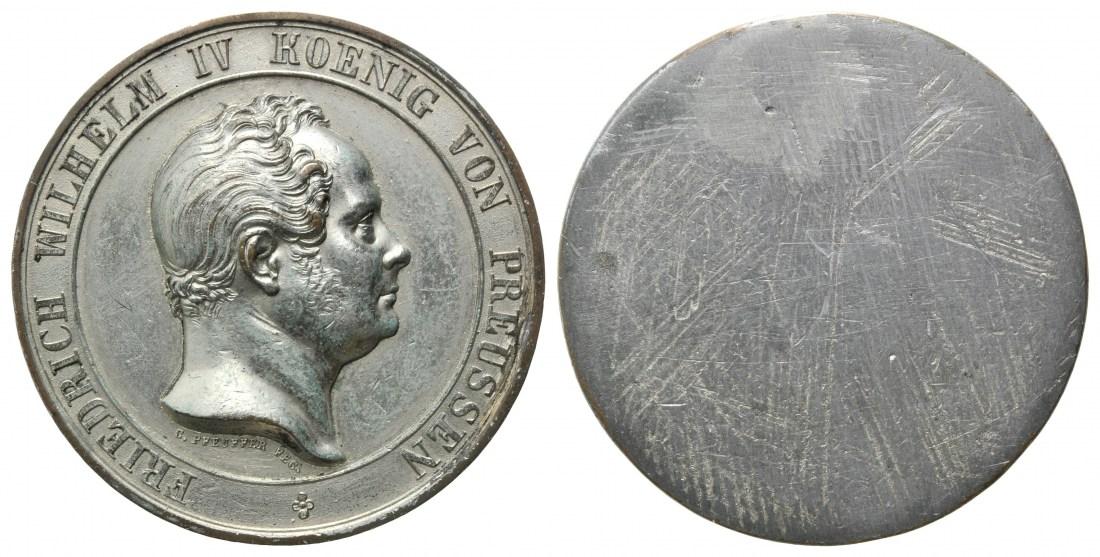 Foto Brandenburg-Preussen, Eins versilb Bleiabschlag o J (1844) v Pfeuffer,
