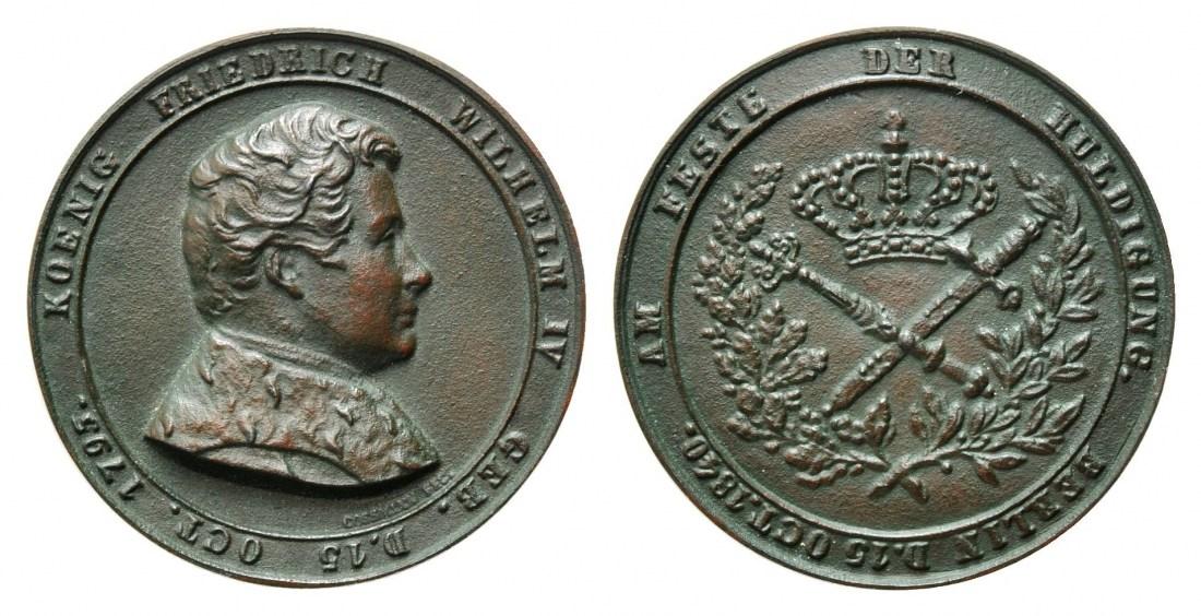 Foto Brandenburg-Preussen, Eisenguss-Med 1840 v Cossmann Fec ,