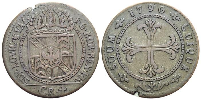 Foto Brandenburg-Preussen Für Neuenburg, 4 Kreuzer(Batzen) 1790