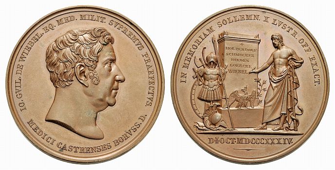 Foto Brandenburg-Preussen Personenmedaillen Bronze-Medaille 1834