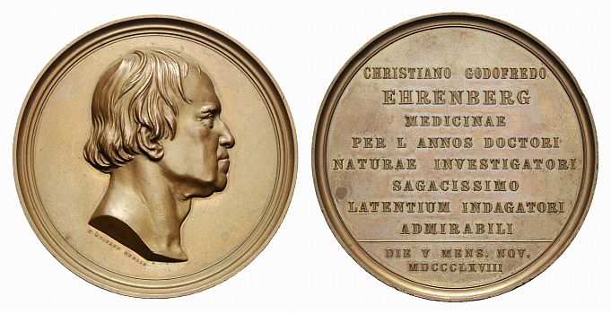 Foto Brandenburg-Preussen Personenmedaillen Bronze-Medaille 1868