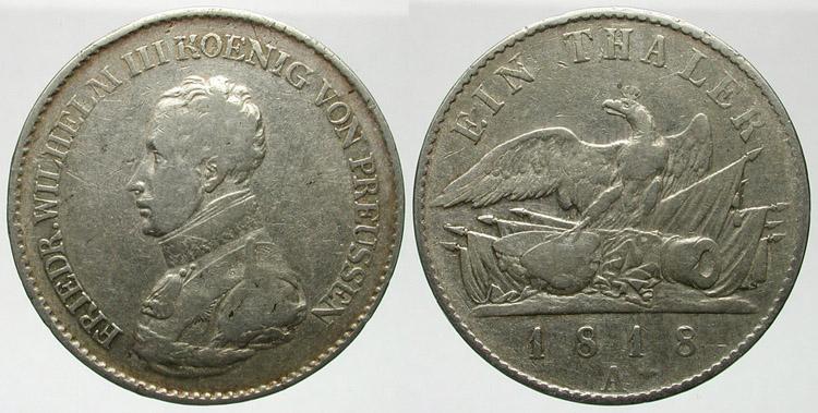 Foto Brandenburg-Preussen Taler 1818 A