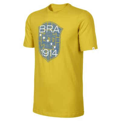 Foto Brasil CBF Covert Vintage Camiseta - Hombre - Amarillo - L