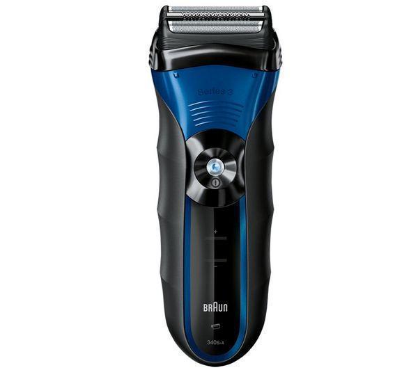 Foto Braun maquina de afeitar series 3 340s-4 wet & dry - gris/azul + spray