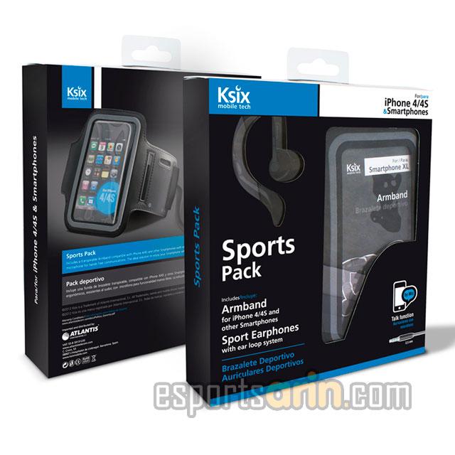 Foto Brazalete deportivo con auriculares deportivos Ksix