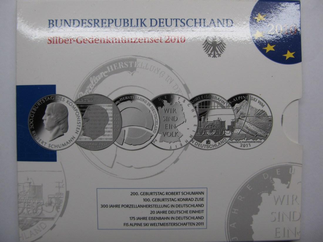 Foto Brd Deutschland 10 Euro Silber-Gedenkmünzenset 2010