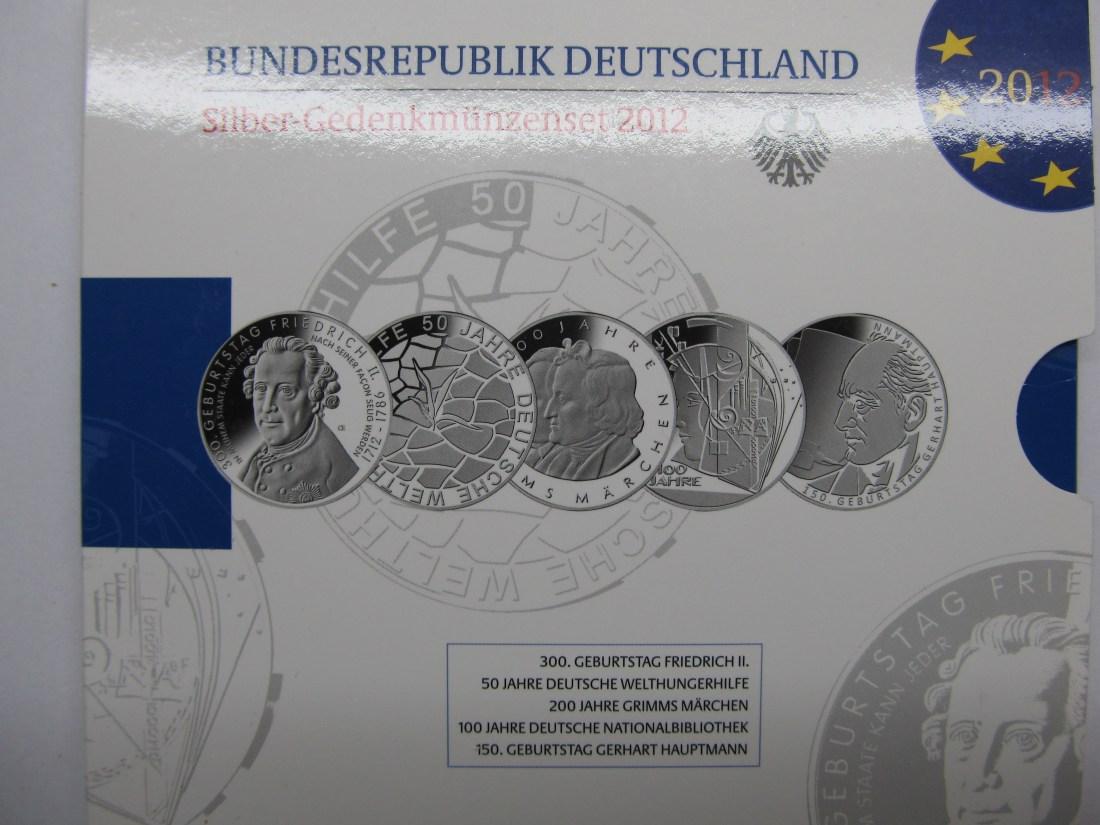 Foto Brd Deutschland 10 Euro Silber-Gedenkmünzenset 2012