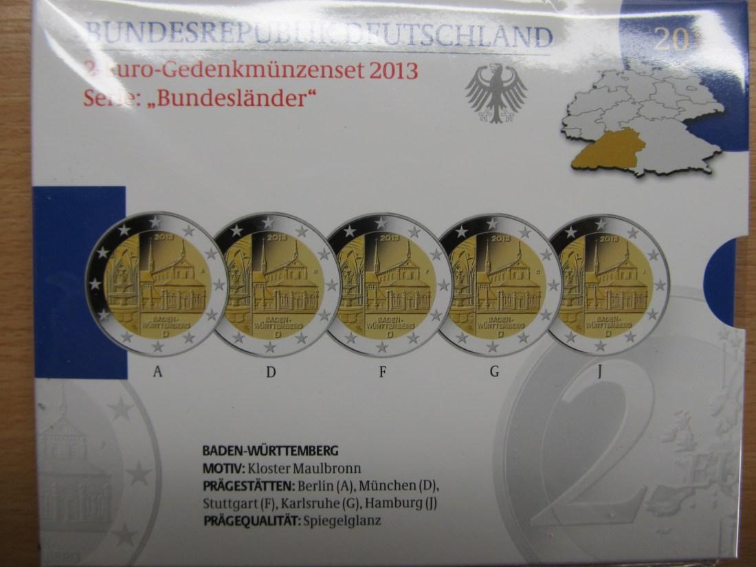 Foto Brd Deutschland 2 Euro-Gedenkmünzenset Blister 2013