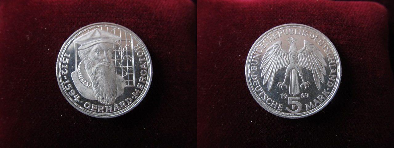 Foto Brd Deutschland 5 Dm 1969 F
