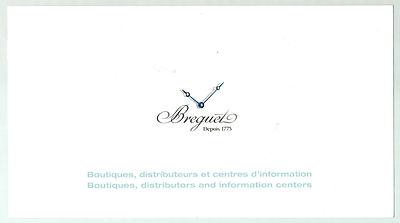 Foto Breguet Worldwide Boutiques Distributeurs Distributors Information Centers 2007