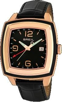 Foto Breil Milano Mens Orchestra GMT Analog Stainless Watch - Black Leather Strap - Black Dial - TW1093