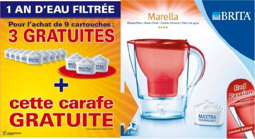 Foto BRITA Maxtra cartuchos Lot de 9 + 3 + 1 cartuchos Maxtra jarra filtrante Marella offertes ofrecen rouge - 1006119