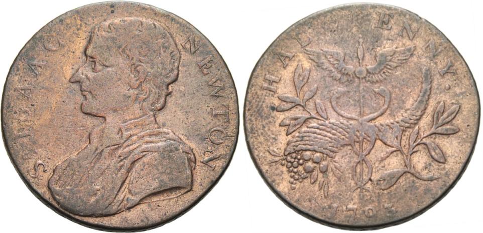 Foto Britische Trade Token Cu Halfpenny 1793