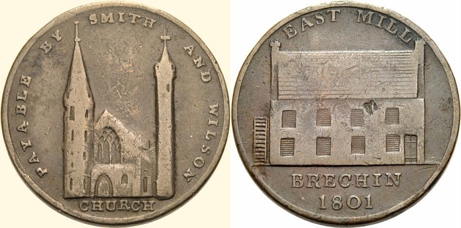 Foto Britische Trade Token Cu Halfpenny 1801