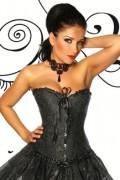 Foto Brocade Corset negro 3XL