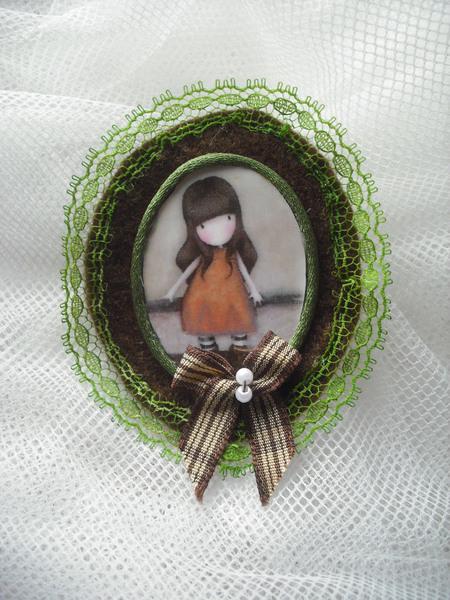 Foto broche de fieltro  shabby chic ENVIO GRATIS