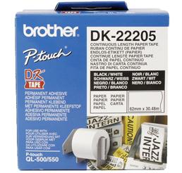 Foto Brother dk-22205 continue lengte tape: 62 mm - thermisch papier