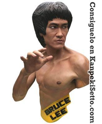 Foto Bruce Lee Busto 1/1 Traditional Black Version Exclusivo 74 Cm