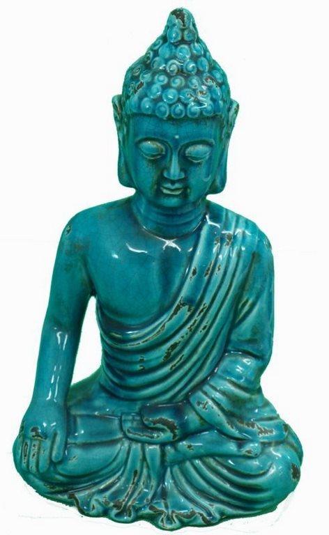 Foto Buda cerámica azul