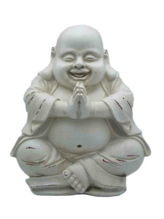 Foto Buda de la alegría blanco envejecido