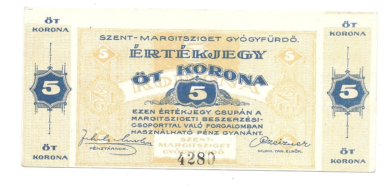 Foto Budapest 5 Korona od (1919)