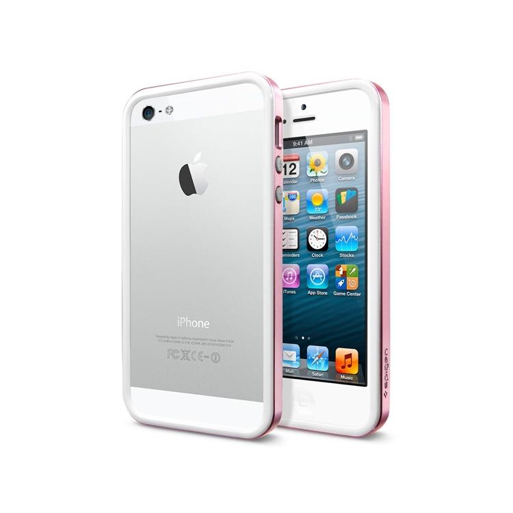 Foto Bumper iPhone 5 SPIGEN SGP Neo Hybrid EX Slim Metal - Rosa