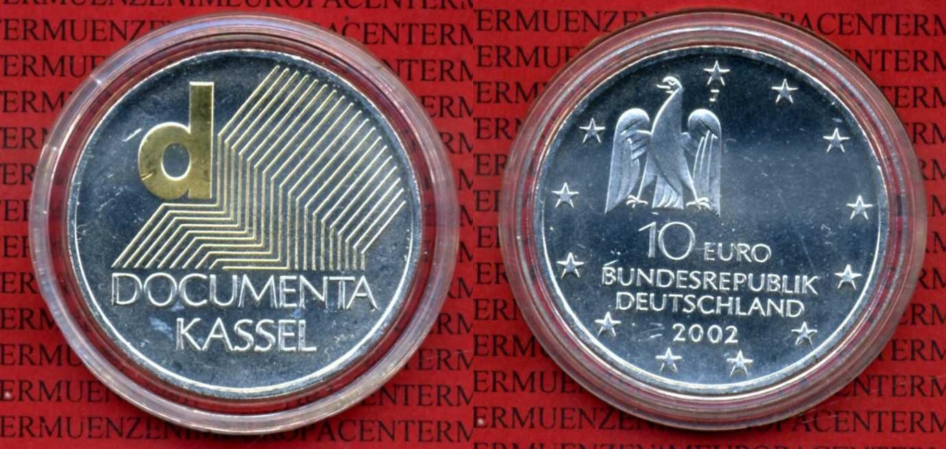 Foto Bundesrepublik Deutschland 10 Euro Silber mit Goldapplikation 2002