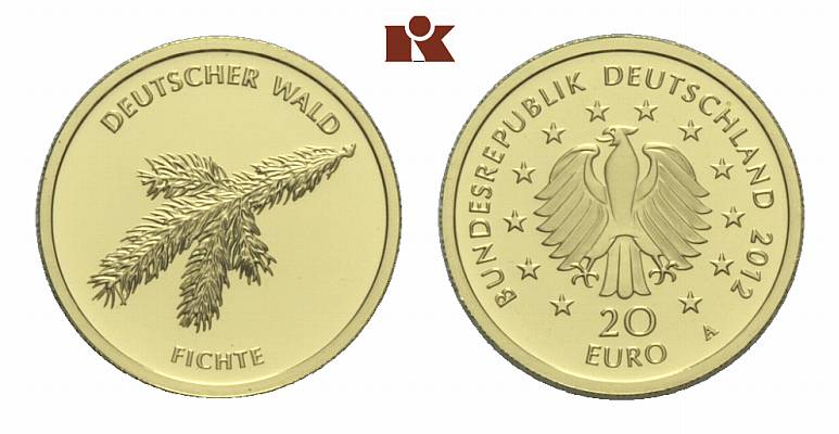 Foto Bundesrepublik Deutschland 20 Euro Fichte 2012